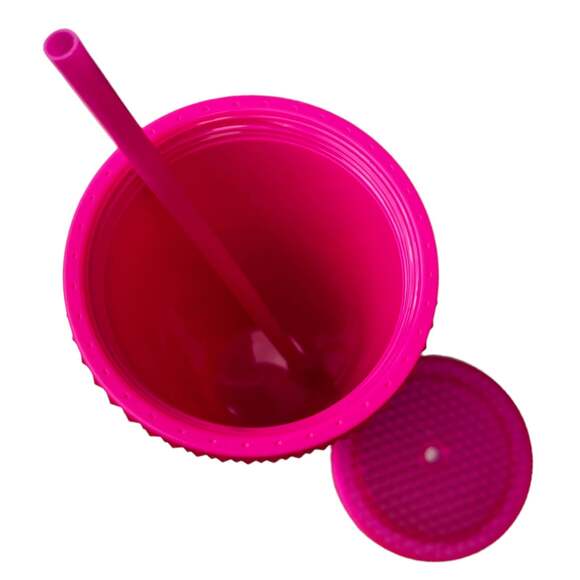 Starbucks Summer 2021 Limited Edition Hot Pink Studded Tumbler 24 ounce, barbie - Picture 3 of 5